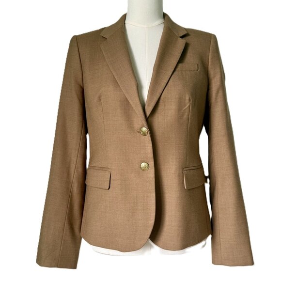 J. Crew Jackets & Blazers - J. CREW | NWOT Tan Wool Blend Schoolboy Blazer Sz 8